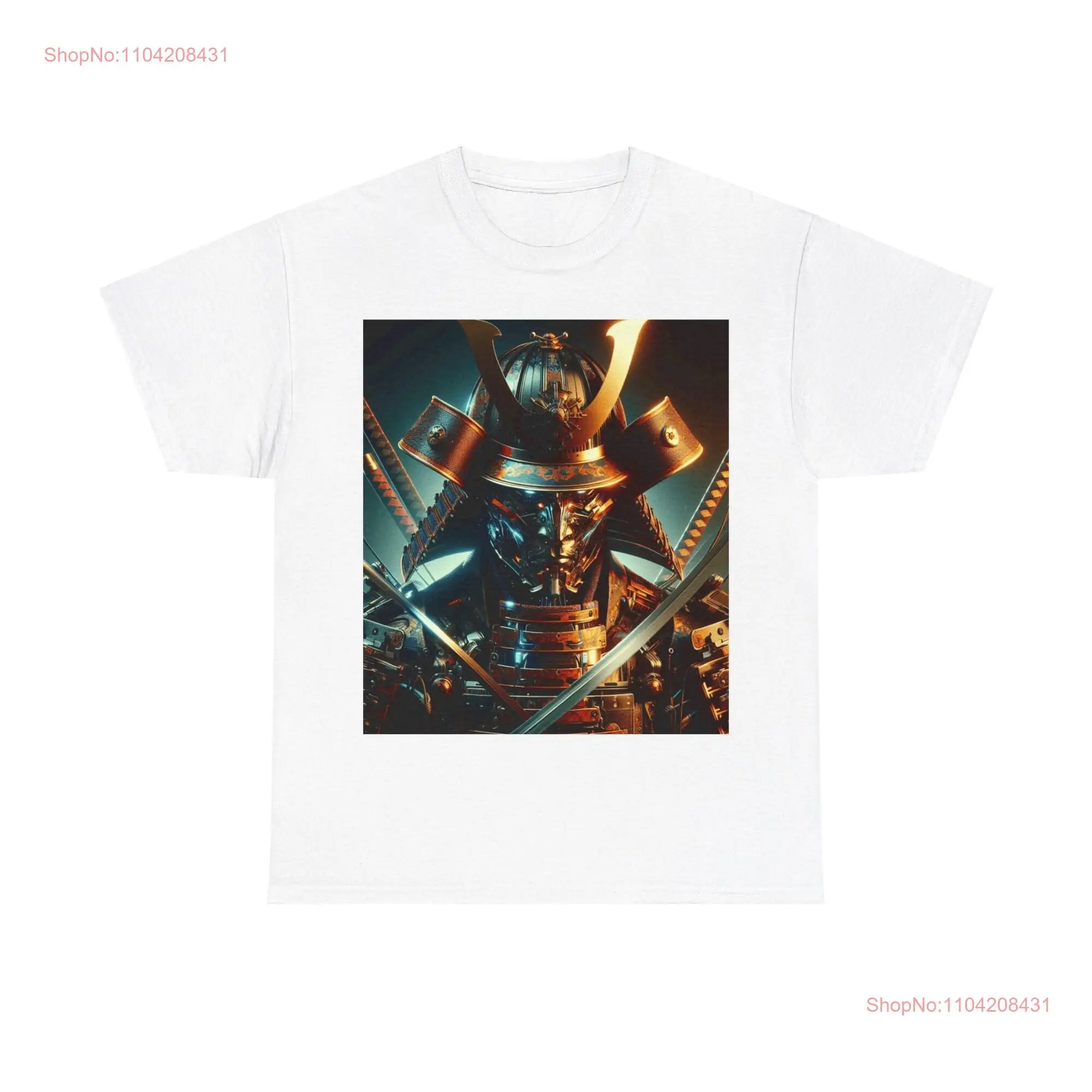 Cybernetic Samurai T shirt Design long or short sleeves