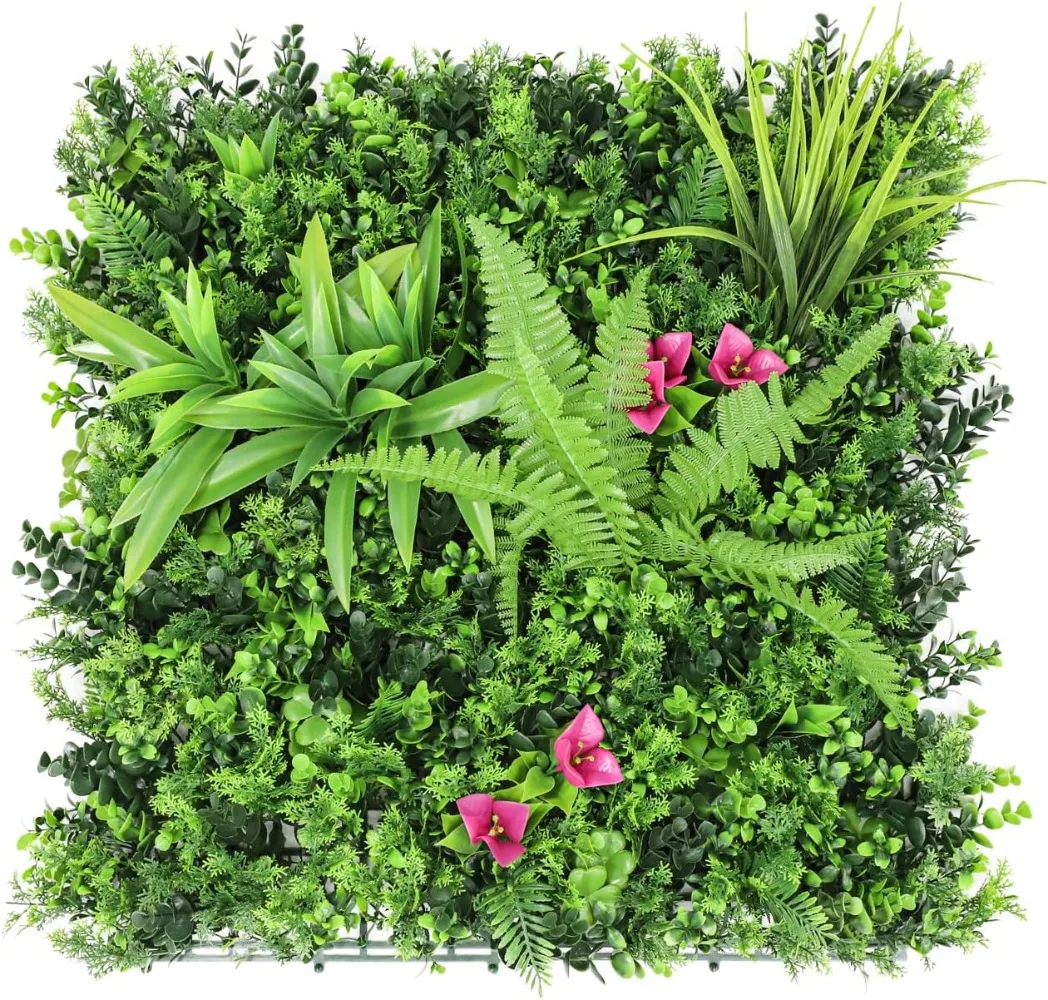 

Artificial Grass Wall Panels 20"x20"-24Packs Greenery Backdrop Faux Wedding Outdoor Green Privacy Fence, 12Mixed