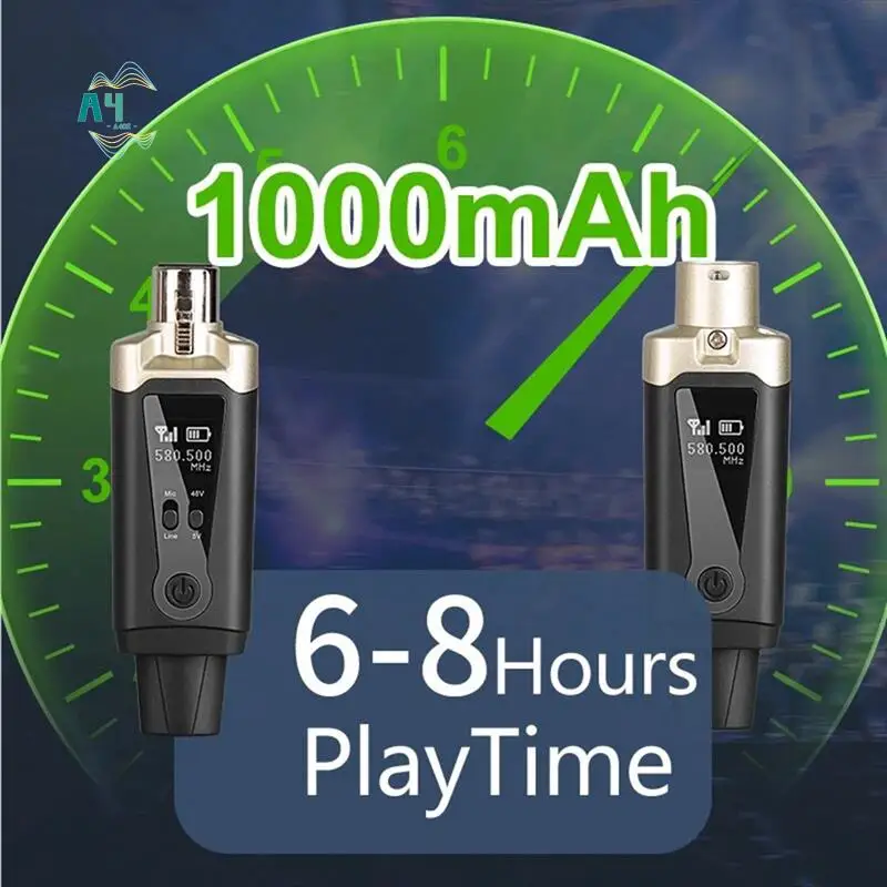 

A40Z-Беспроводная микрофонная система XLR Микрофонный преобразователь Адаптер УВЧ Автоматический передатчик Настройка для конденсаторного динамического микрофона