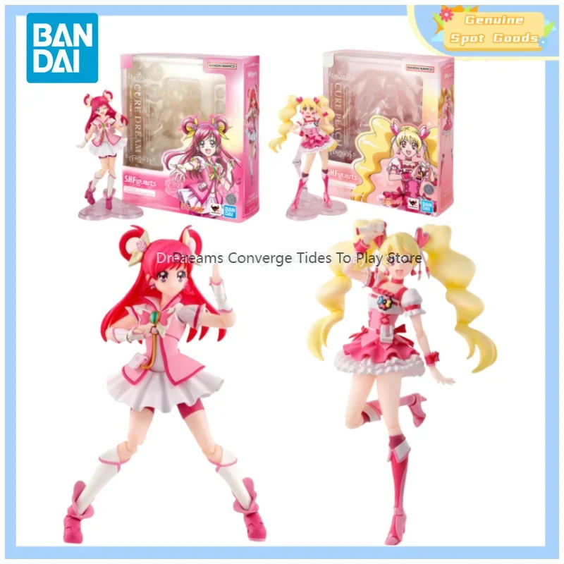 Genuine Bandai SHF Precure Character Designer’s Edition CURE DREAM/CURE PEACH Anime Action Figures Gift for Toys Hobbies Kids