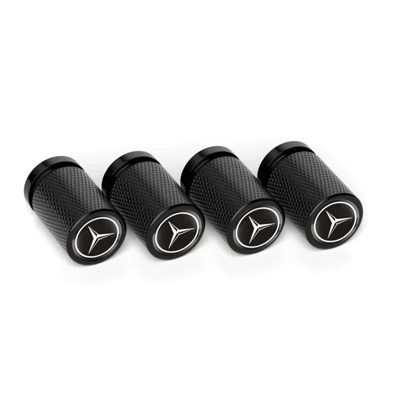 4pcs Car Logo Wheel Tire Valve Caps Stem Covers for Mercedes Benz AMG GLA GLC W202 W210 W203 W204 W205 W211 W212 W176