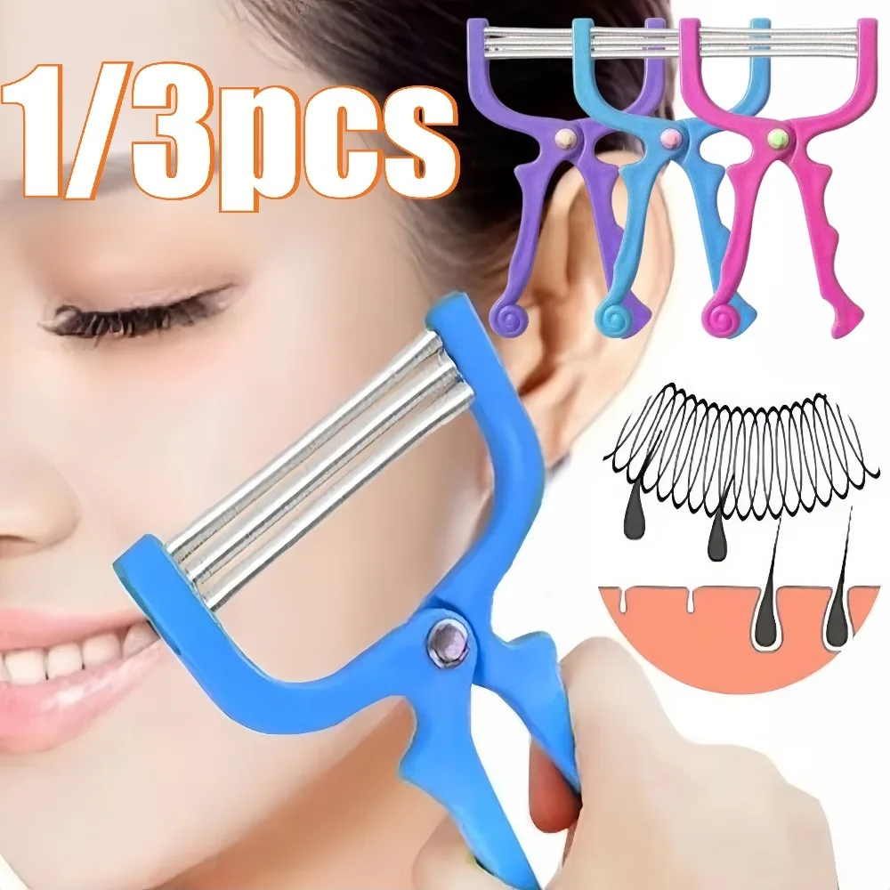 Dispositivo de depilación facial para piel suave, dispositivo elástico para depilación de labios y cejas, dispositivo de depilación facial portátil, 1/3 Uds.