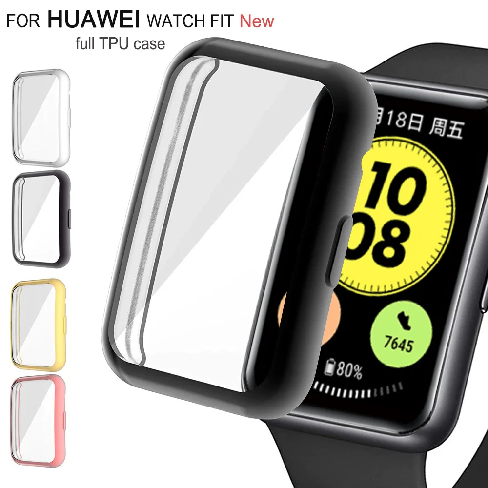 Plated Cover For Huawei Watch fit Case Smartwatch TPU Bumper All-Around Screen Protector new Huawei Watch fit 2 Case