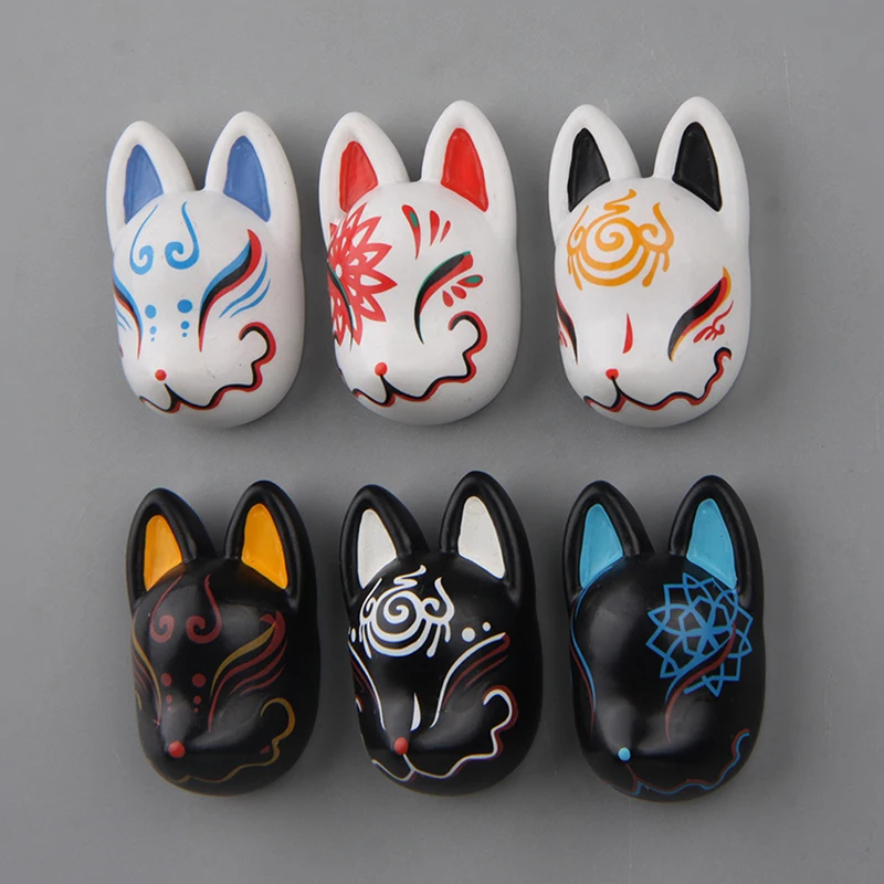 Harz drei dimensionale Wärme japanische Gebets fuchs Maske Gesicht Magnets chnalle Kühlschrank Magnet