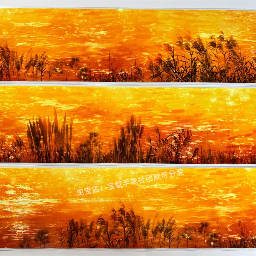 

Декоративная лента Washi PET: Золото заката, Zero Reed Evening, Ancient PET. Для скрапбукинга, наклейки для чехлов телефонов.