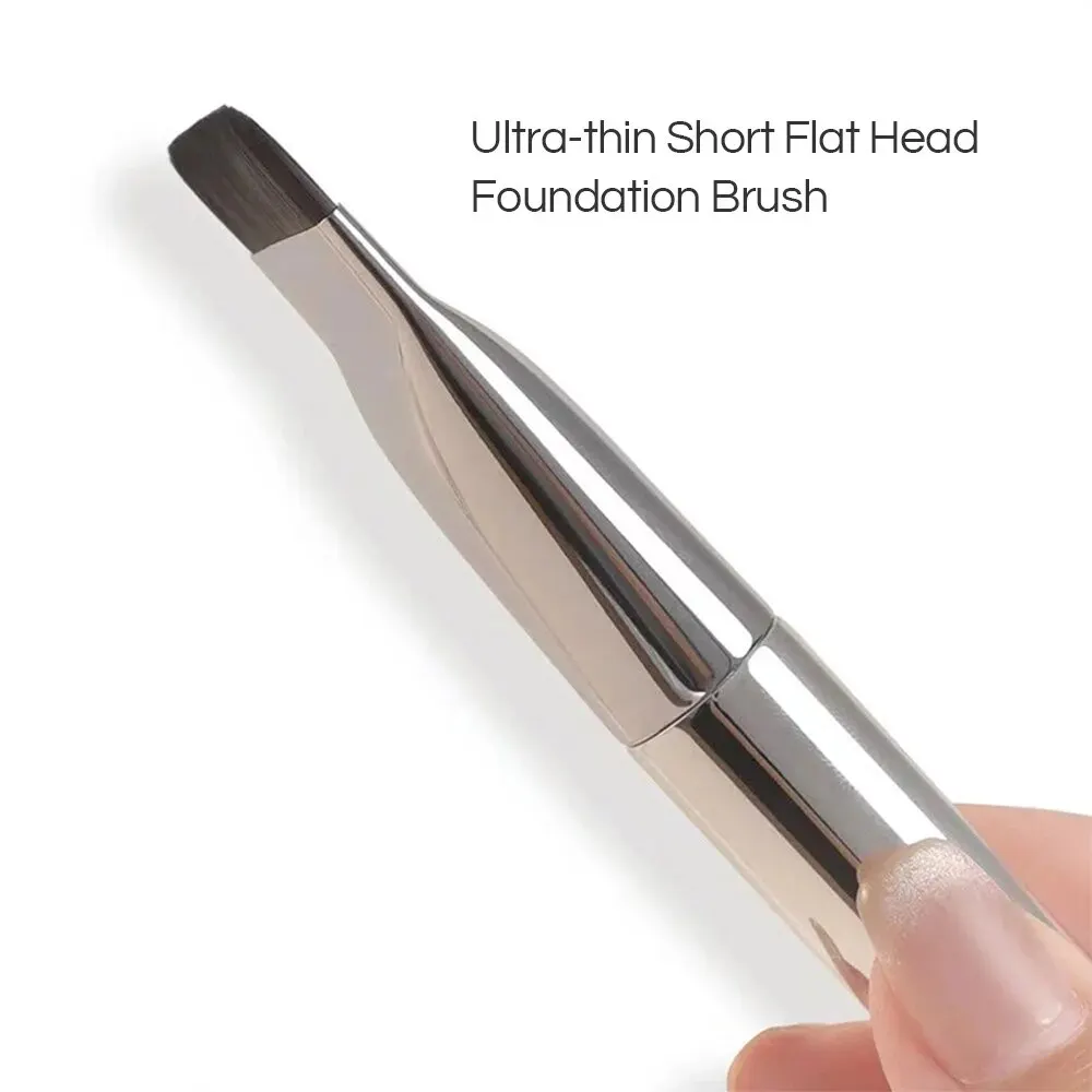 Cepillo de base de cabeza plana, cepillo ultrafino, cepillo de maquillaje de base Gecomo sin traza