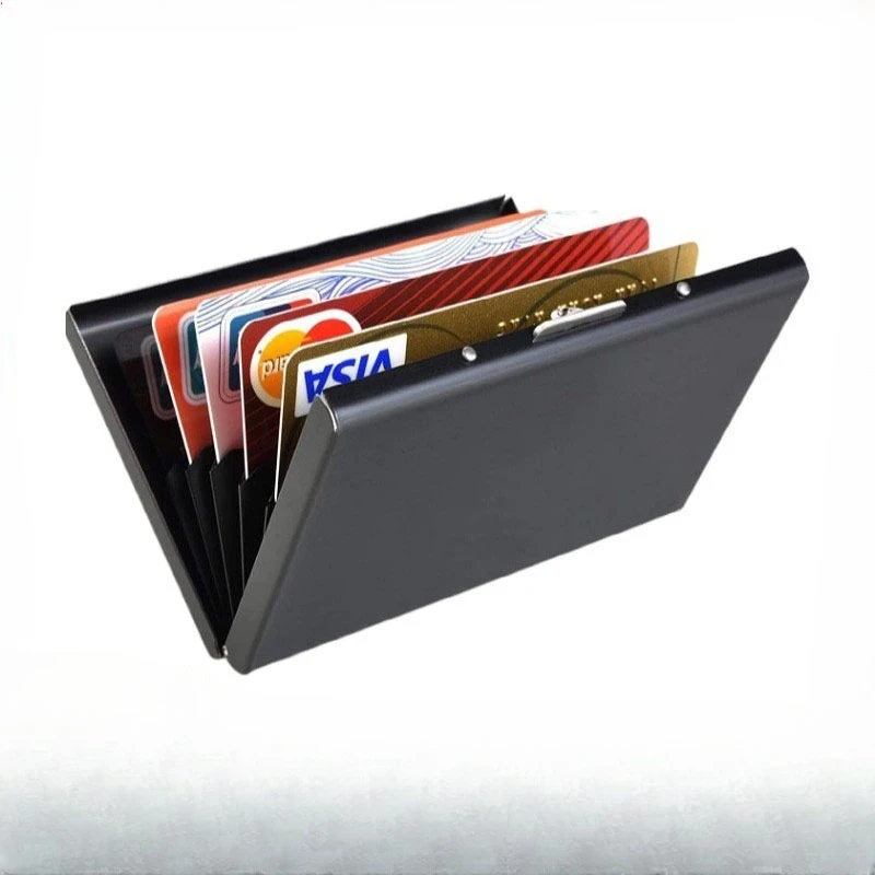 RFID Credit Card Holder Stainless Steel Business Card Holder ID Card Case Slim Metal Wallet