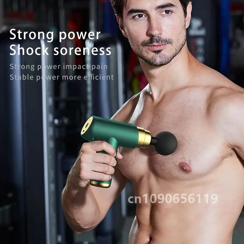 Pistola de masaje portátil, masajeador eléctrico muscular de tejido profundo, alivio del dolor para cuerpo, cuello, espalda, relajación, Fitness, adelgazamiento