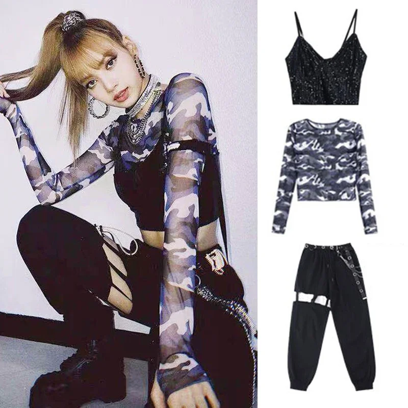 

Korean Kpop Singer Stage Costume Sequin Vest Black Hip Hop Pants Jazz Dance Performance Clothing Y2k Outfit Concert Wear JL5507