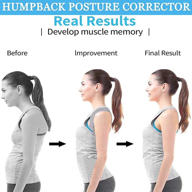 Back Brace Posture Corrector for Women & Men, Adjustable Neck Shoulder for Pain Relief Improve Posture and Support Hunchback