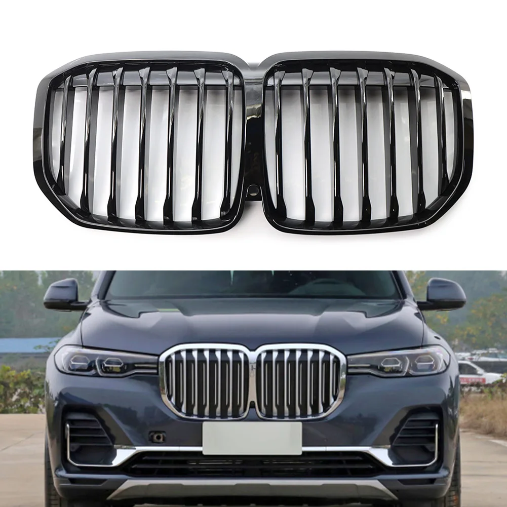 

Автомобильная передняя решетка для почек для BMW G07 X7 2019 2020 2021 2022, АБС-пластик, глянцевые черные решетки