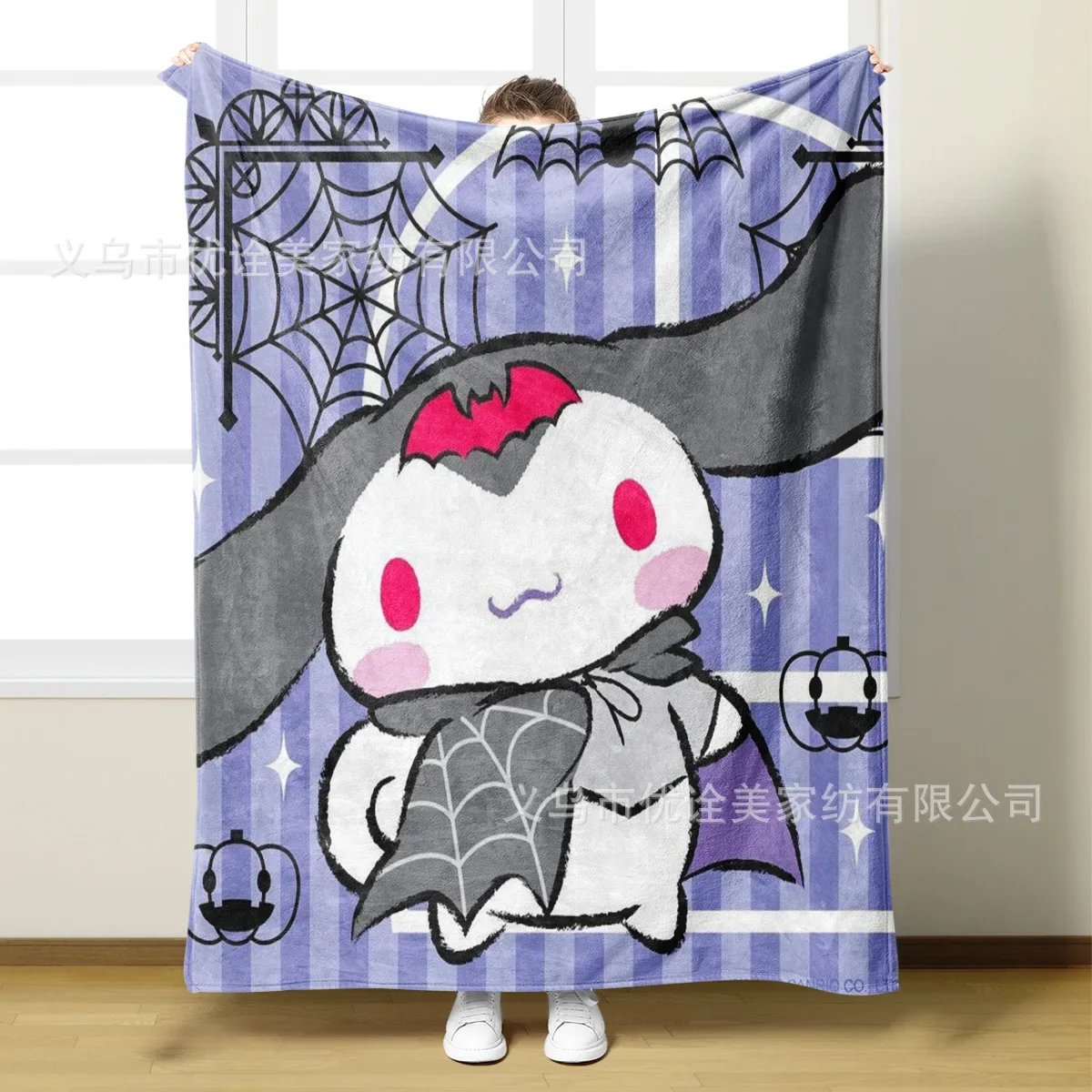 Halloween Hello Kitty Kawaii Y2k morbida coperta di flanella stampata in 3D aria condizionata coperte per pisolino caldo sanios camera da letto