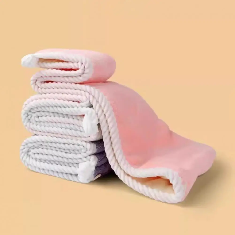 Quick Dry Hair Turban Lightweight Hair Drying Turban Reversible Microfiber Hair Towel Wrap with Button Quick Dry for Women