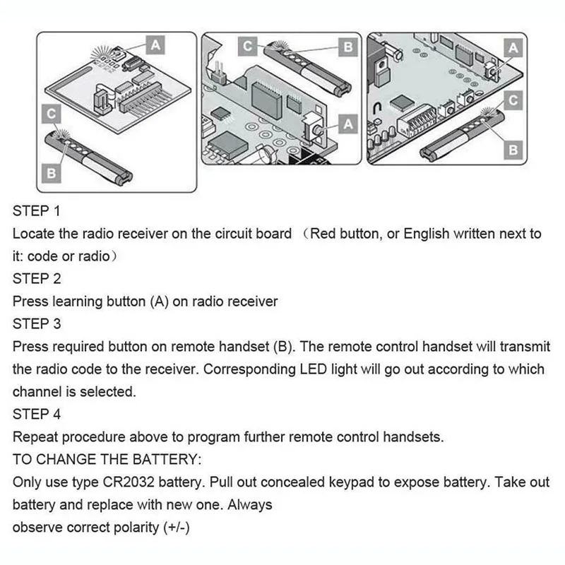 Imagem -03 - Sommer 868 4020 Tx038684 4026 Tx039682 4031 Tx08-868-4 Controle Remoto para Porta de Garagem 868mhz Rolling Code Gate Transmissor Manual