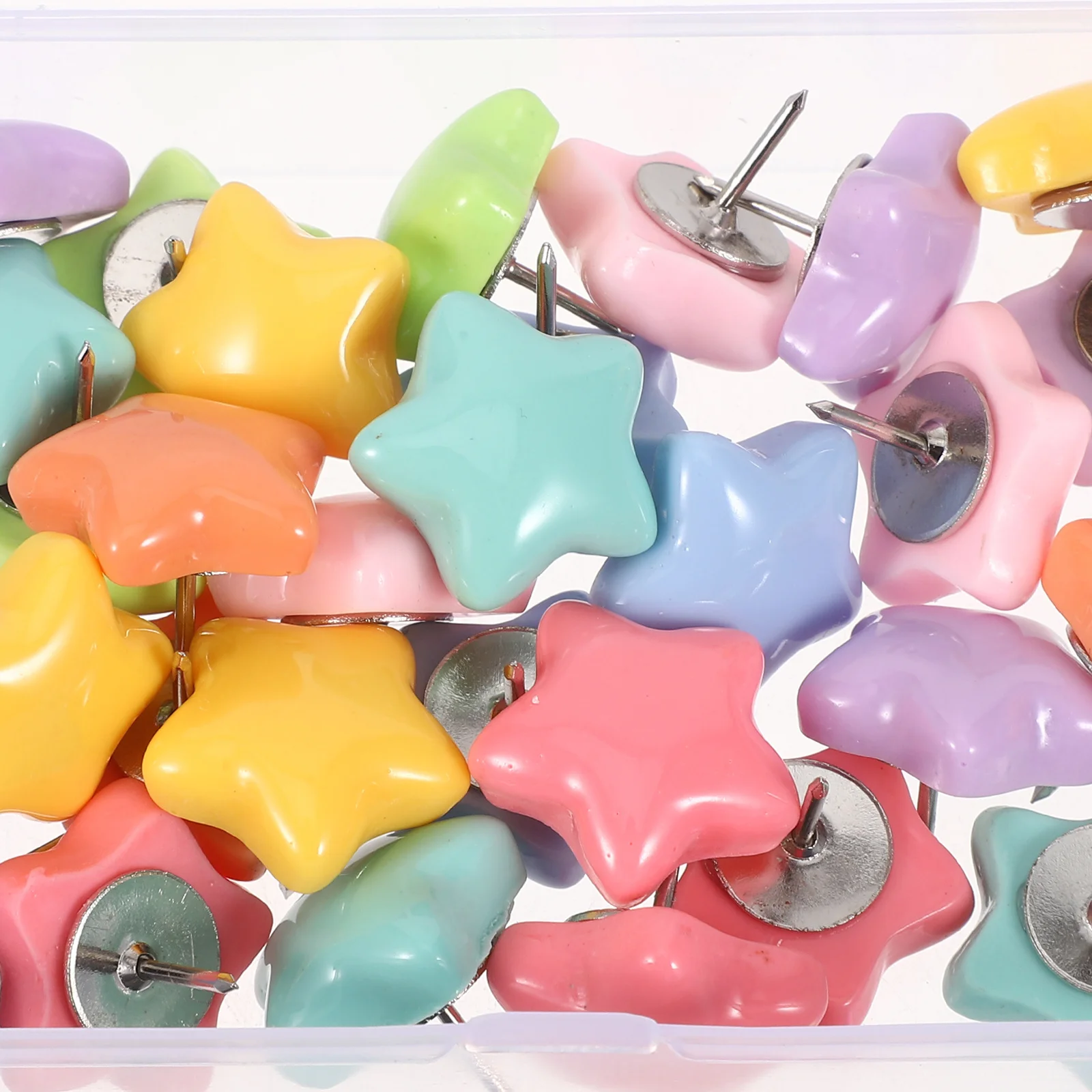 30 قطعة على شكل نجمة Thumbtacks نابضة بالحياة الراتنج شقة رئيس دفع دبابيس ل لوحة الإعلانات خريطة الأظافر ديكورات جدرانية معلقة