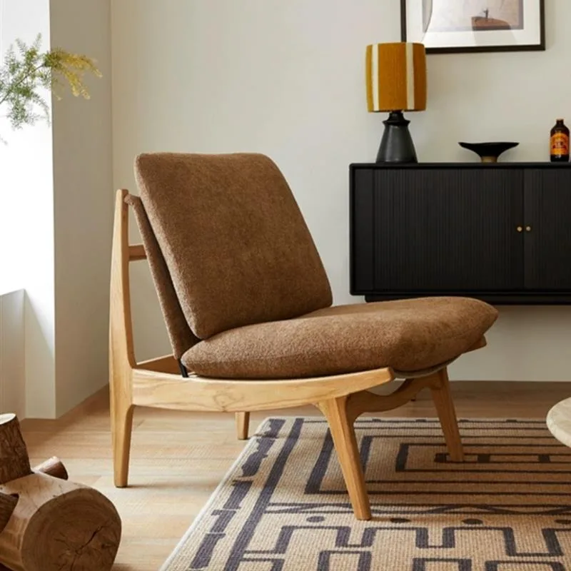 

Designer Wooden Living Room Chairs Makeup Relax Modern Nordic Living Room Chairs Balcony Comfortable Poltrona Salon Furniture