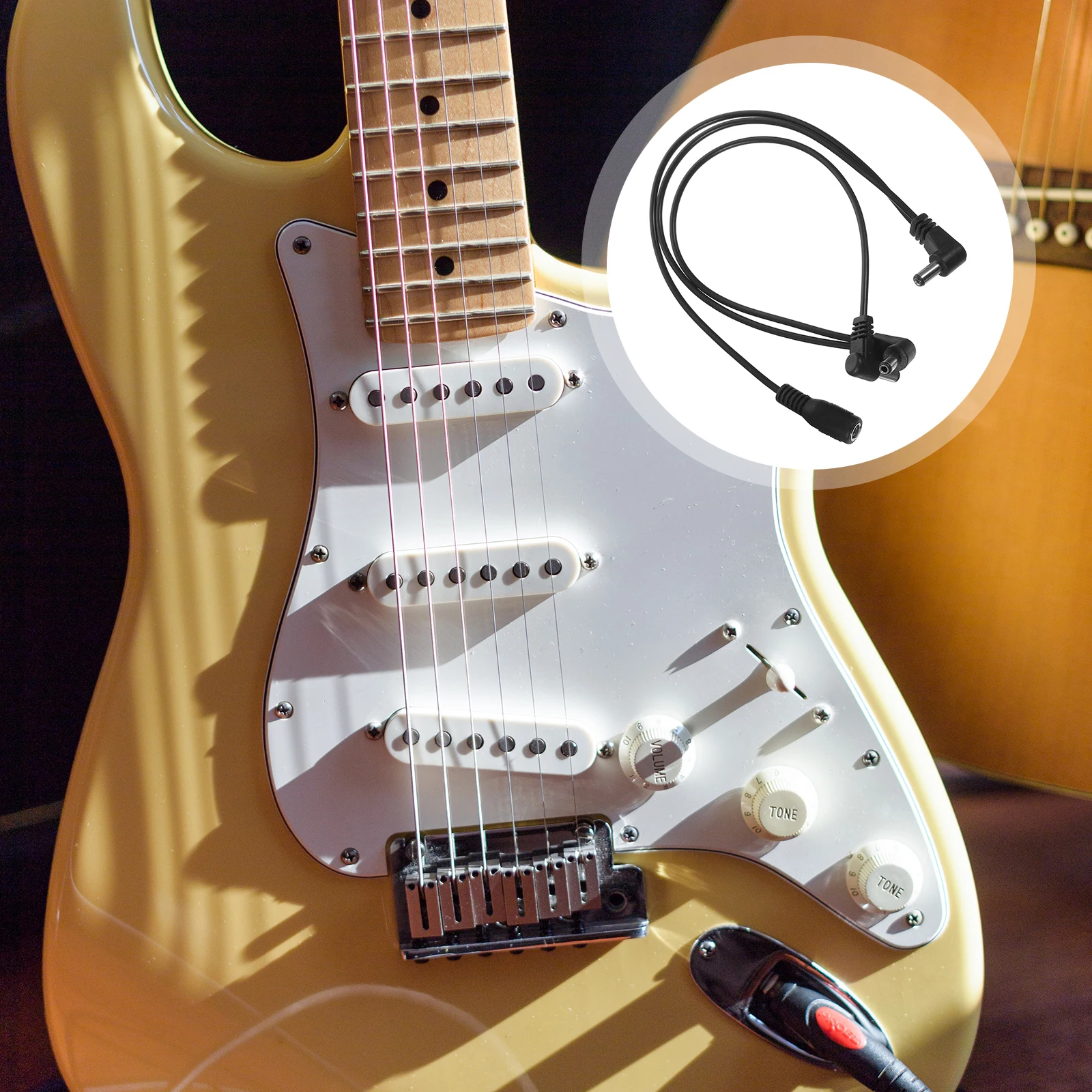 

9V Guitar Effects Power Cable Chain 1 To 3 Electric Effector Line Durable High-Fidelity Clear Audio Equipment Guitar