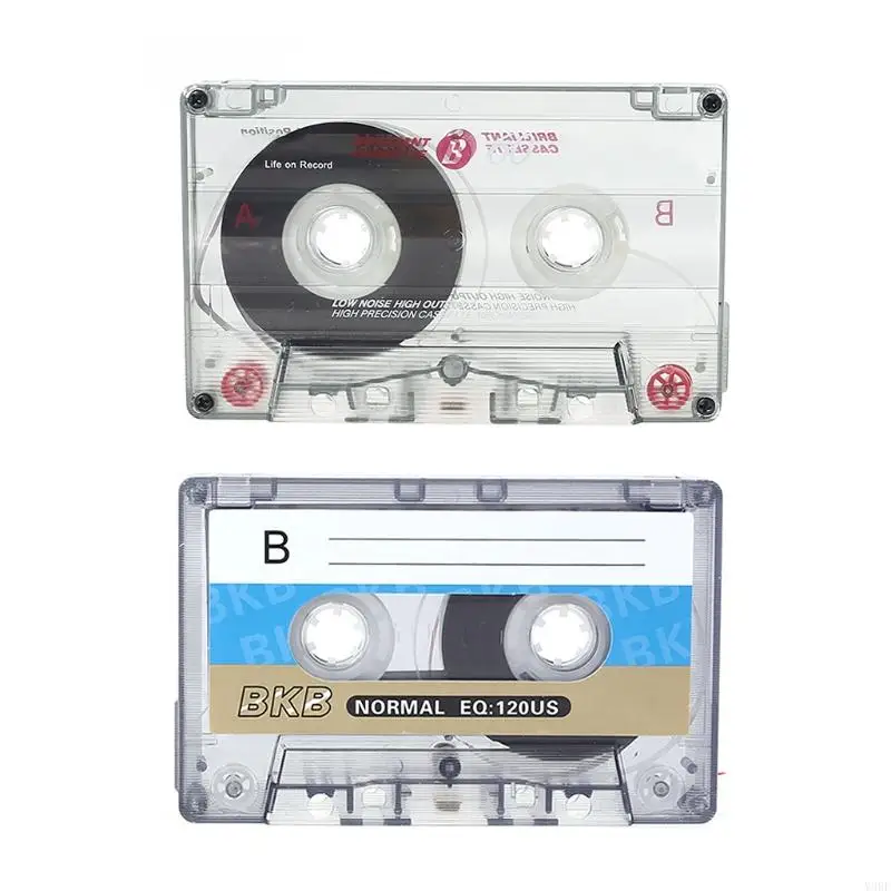 2025 New 2Pcs Standard Cassette Blank Tape Player Empty 60 Minutes Tape