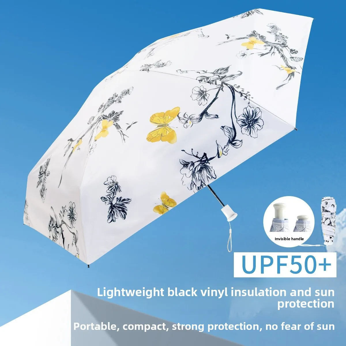 

Портативный виниловый зонт от солнца Bla для дождя и солнца двойного назначения с охлаждением, высококачественный зонт для путешествий в кактусе