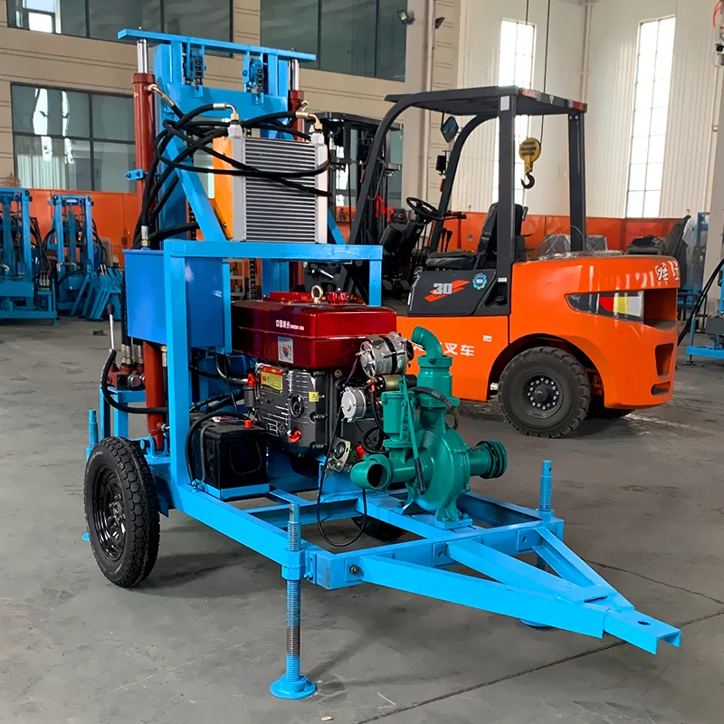 

Высокопроизводительная портативная дизельная гусеничная гидравлическая буровая установка для водяных скважин 150 м 180 м 200 м 250 м глубина настраиваемая