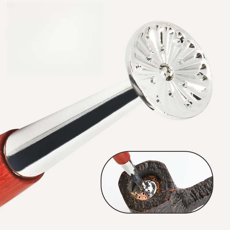 All-in-One Pipe Maintenance Tool, 3-in-1 Tobacco Presser Tamper with Cleaner and Needle, Poker Packer Cleaner for Cigar Pipe