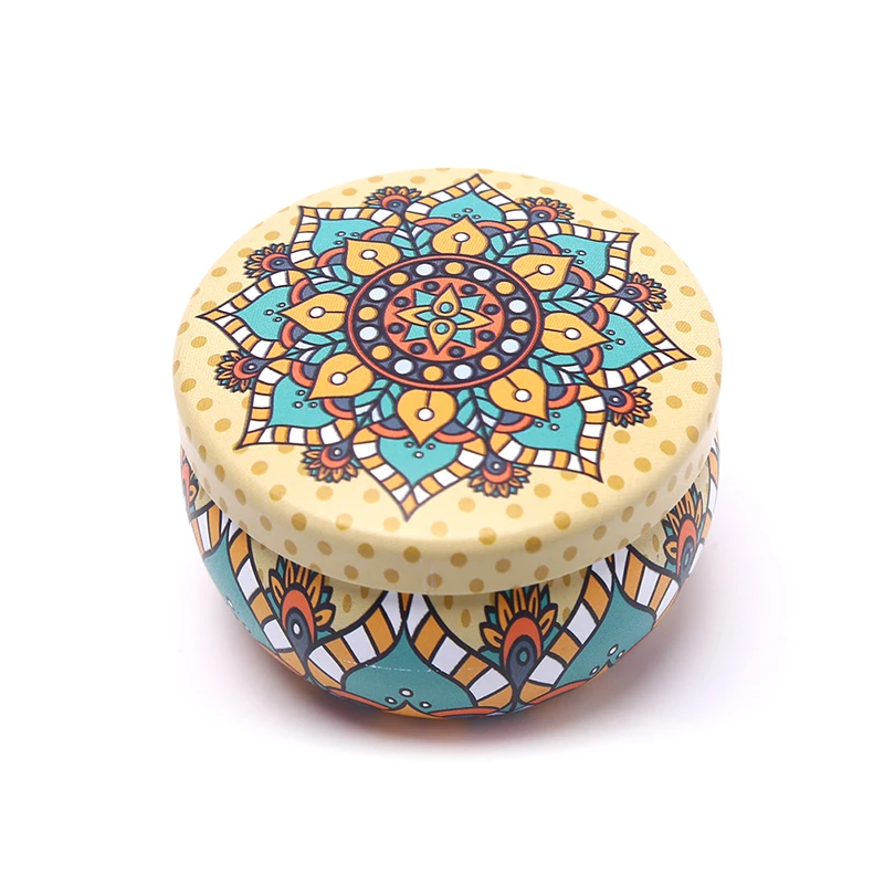 1PCS Retro Floral Tin Can Lovely Mini Gift Jewelry Tin Box Cookie Candy Tea Storage Box Candy Gift Case