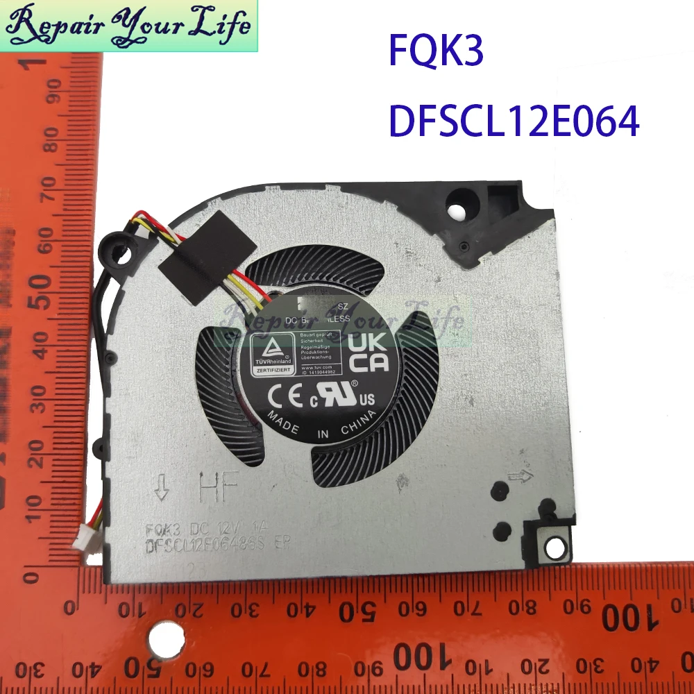 Laptop CPU GPU Fan For Colorful X17 X15 AT X17AT 2023 Notebook Cooling Fans FQ9P DFSCL12E064864 DFSCL12E06486S DFSCL12E16486S - Image 3