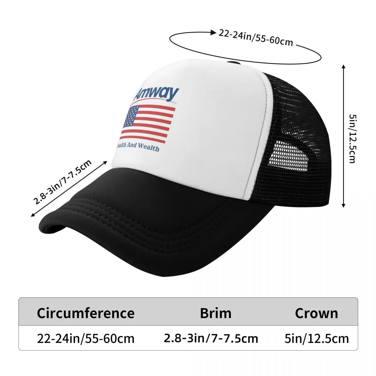 Amway T-Shirts USA Cap Fashion Casual Mesh Baseball Caps Adjustable Hat Hip Hop Summer Unisex Baseball Hats Polychromatic