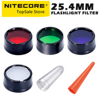 Nitecore 25.4mm Flashlight Filter Red Blue Green,Diffuser Traffic Wand NFR25 NFB25 NFG25 NFD25 for P10I P10ix EC23 MH12S MH12 V2