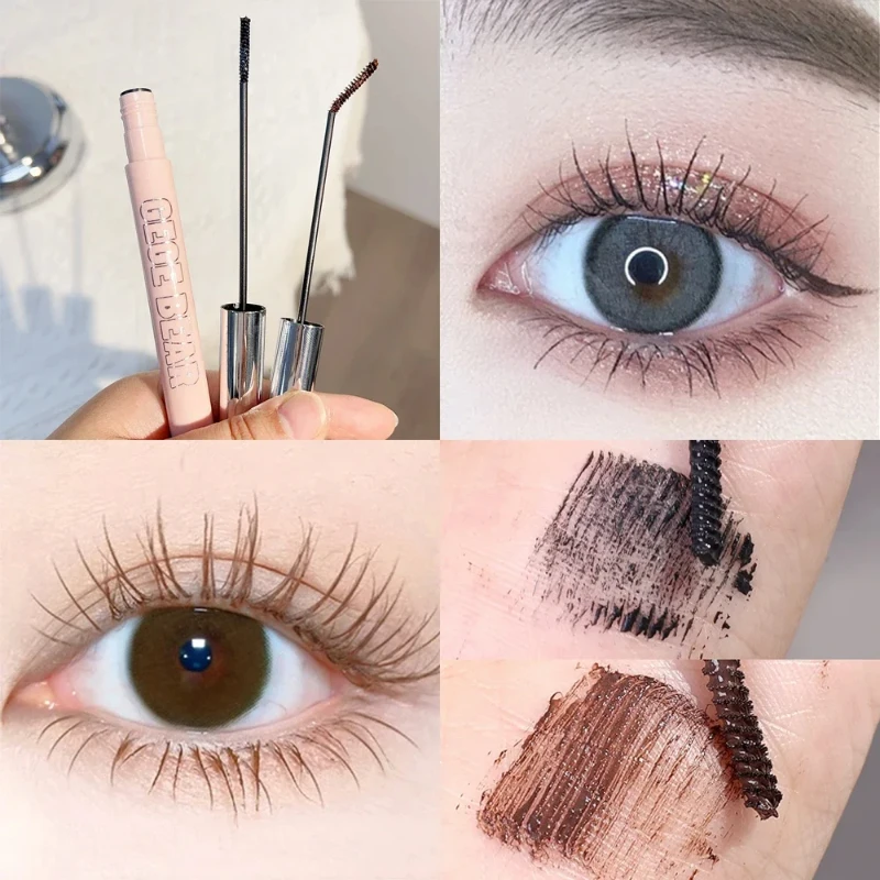 Ultrafeine kleine Bürsten-Mascara, verlängert die Wimpern, dicke, wasserdichte, natürliche, schwarzbraune Wimpern-Make-up-Tools ﻿ Kosmetik