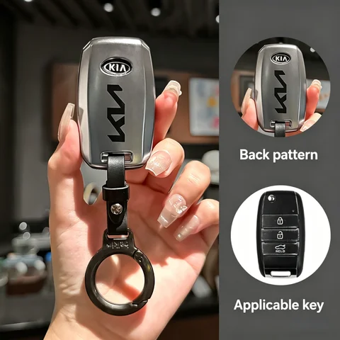 Car Key Case Keychain for Kia KN RIO 3 K2 K3 K4 K5 Sportege Picanto Optima Soul Ceed Sorento Forte Stinger Cerato
