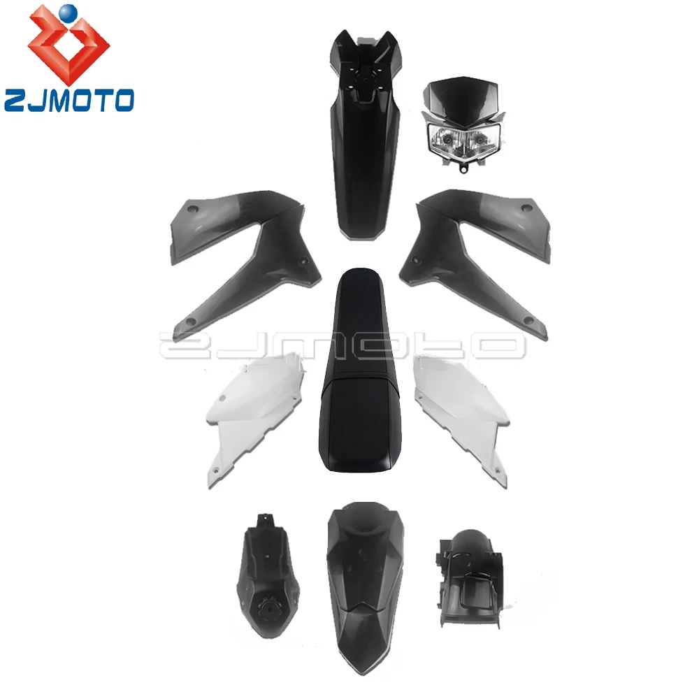 Dirt Bike Full Set Seat Cushion Bodywork Fairing Side Panel Radiator Shroud Guard For Kawasaki D-Tracker X 250 KLX250 250S 250SF
