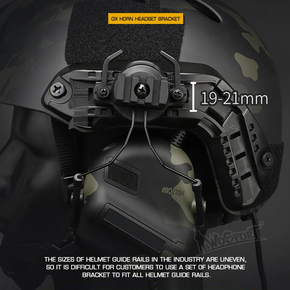 Tactical Headset Bracket Helmet Accessories Adjustable Fast Mounts Rail Adapter Militar Hunting Shooting Equipment