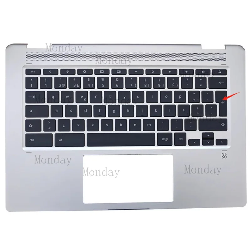 

W For HP Chromebook x360 14 G1 Laptop Palmrest C Shell with Keyboard L50840-131