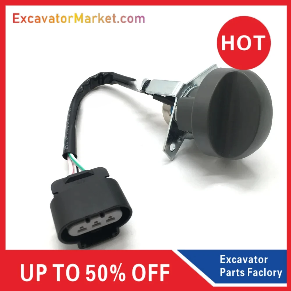 

For XCMG XE60/75/135/150/215/370 Excavator Parts Throttle Knob 10 Gear 15 Gear Switch
