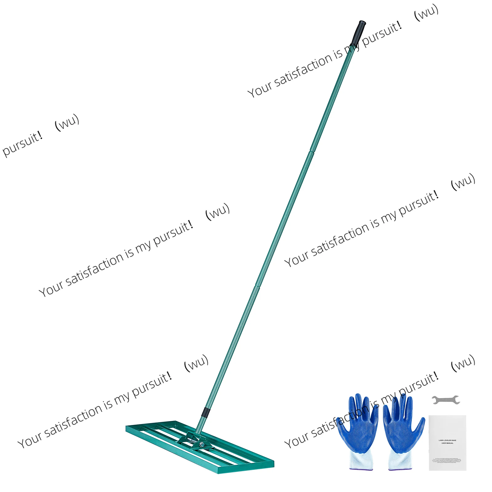 

​VEVOR Rastrillo Nivelador de Césped de 914x254 mm, Mango de Acero, Placa Base de 1981 mm, Rastrillo Nivelador de Suelo