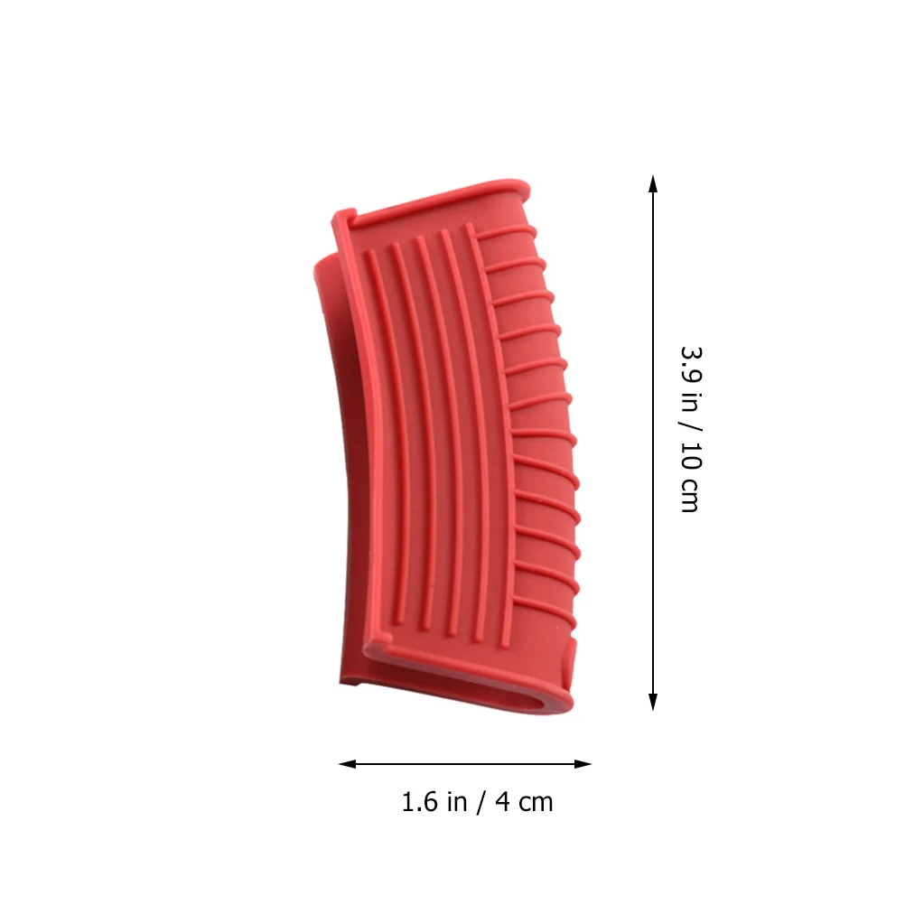 

Silicone Handle Holder Heat Insulated Grip Non-Slip Kitchen Gadget For Home Hotel Restaurant Use Soft