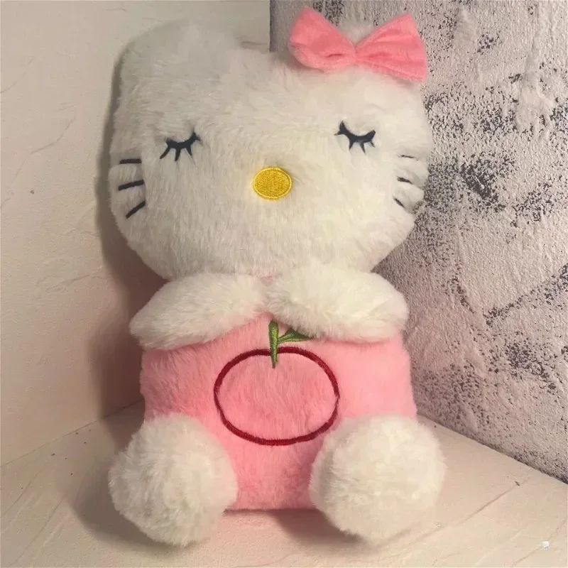 Sanrio Breathing Hello Kitty Glowing Soothing Doll Cartoon Anime Kt Cat Doll Accessories Room Decoration Kawaii Baby Toy Gift