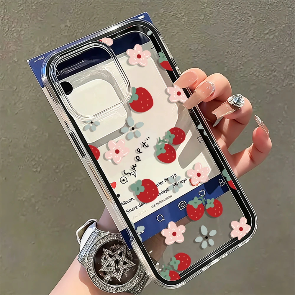 Summer Strawberry Soft Airbag - đánh giá và giá Phone Cases Transparent