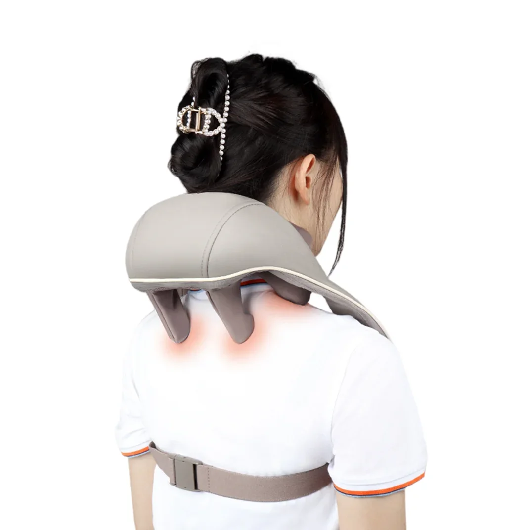 Electric Neck And Back Massager Wireless Massager Heat Shiatsu Kneading Massager Shoulder Shawl