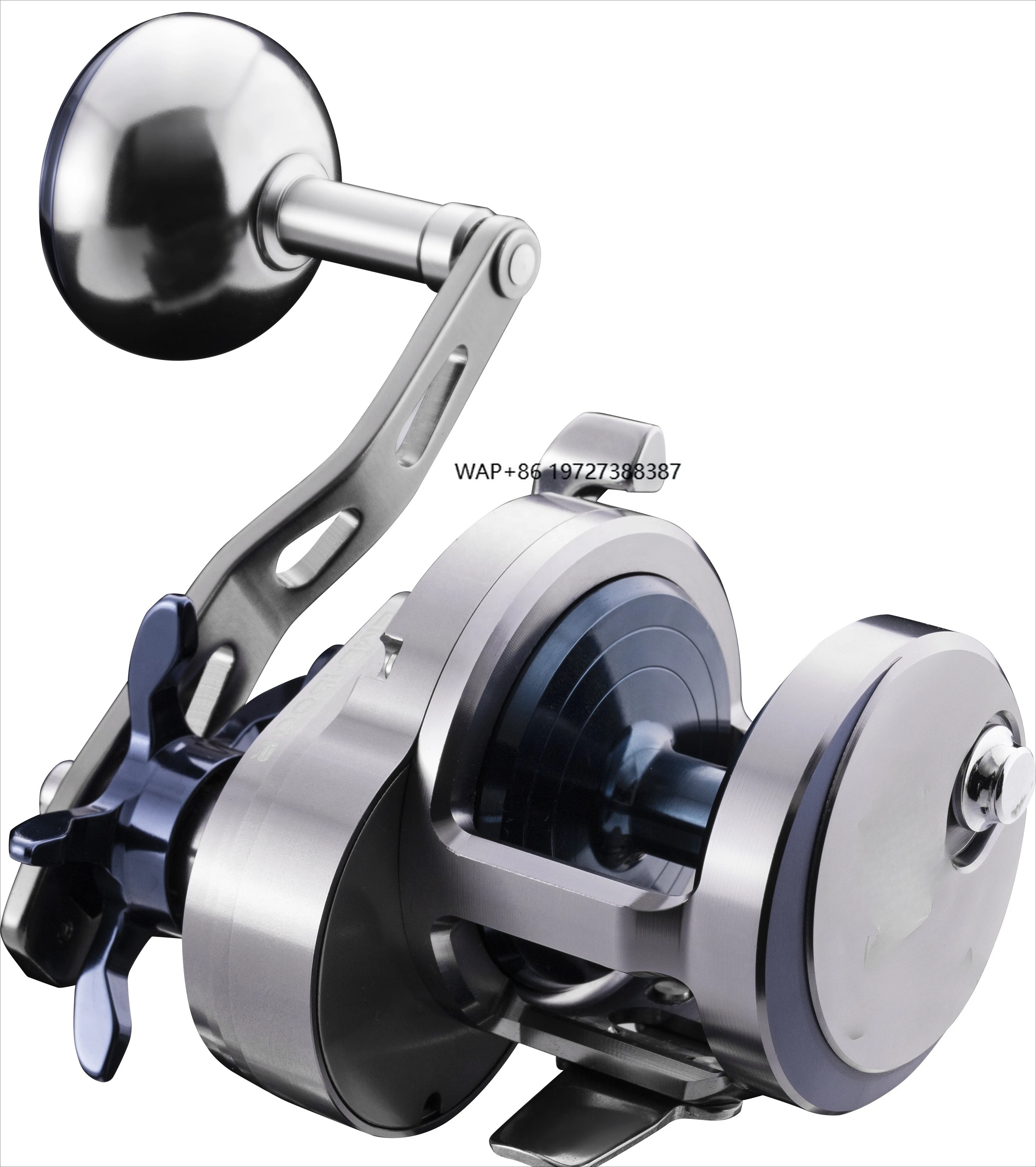 EMB 1500 Gun-Blue Jigging Reel 8+1 BB Speed Full Metal Sea Water Boat Trolling Reel 15KG Drag Power for River Lake