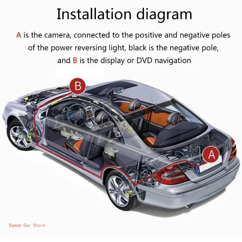 Waterproof Car Backup-Camera Rearview-Park Aid Night for Vision High 4.3 inch TFT LCD Reversing Foldable Moni