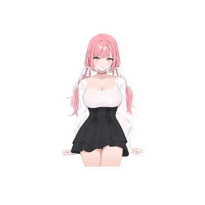 

Cartoon two-dimensional sexy beautiful girl car sticker body decoration electric car scratch cover waterproof 15cm PVC KK