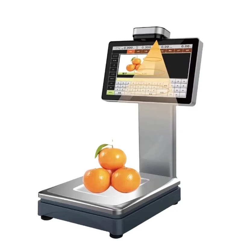 AI Recognition Technology Touch 11.6inch Display Scales Weighing Scales Supermarket Product Scales