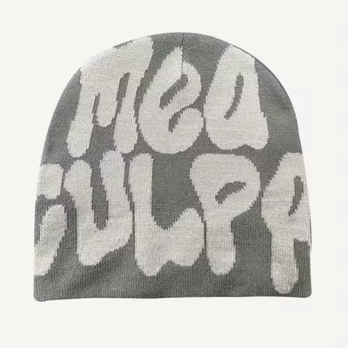 Mea Culpa Knitting Beanies Hat For Women Men Couple Y2K What's In Fashion Bonnet Kpop Wool Skullies Hoods Lady Caps Gorro шапка - Image 5