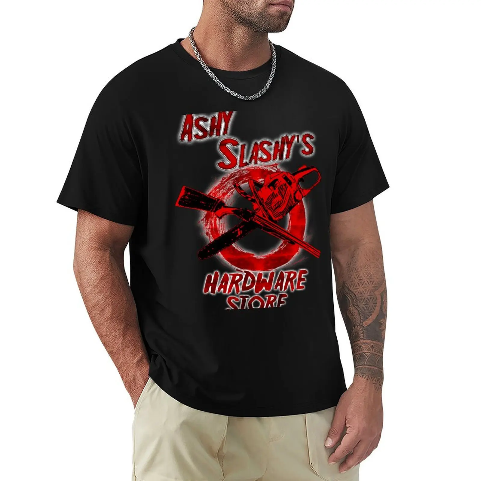 

Ashy Slashy's hardware store T-Shirt sweat essential t shirt anime clothes for a boy plain white t shirts men