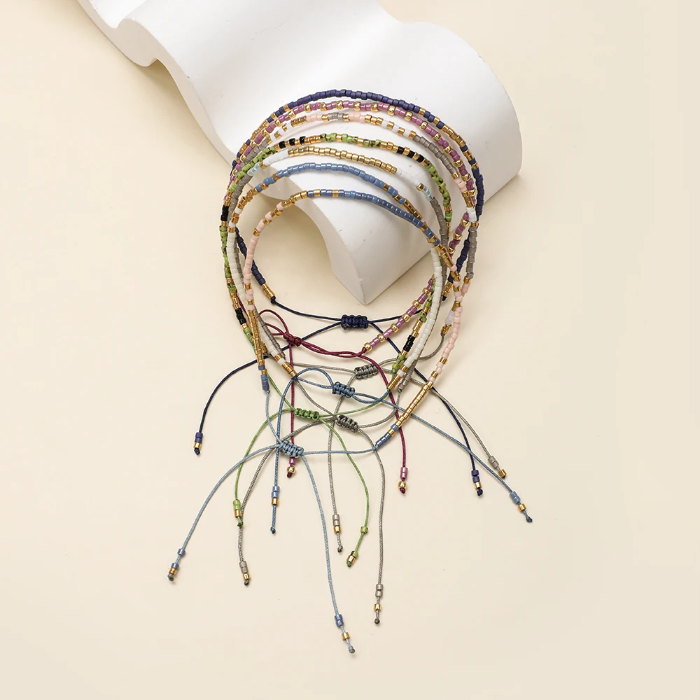 New Boho Miyuki Beaded Bracelets Simple Thin Bracelet Bohemian Pulsera Style Jewellery Armband for Women Jewelry Wholesale