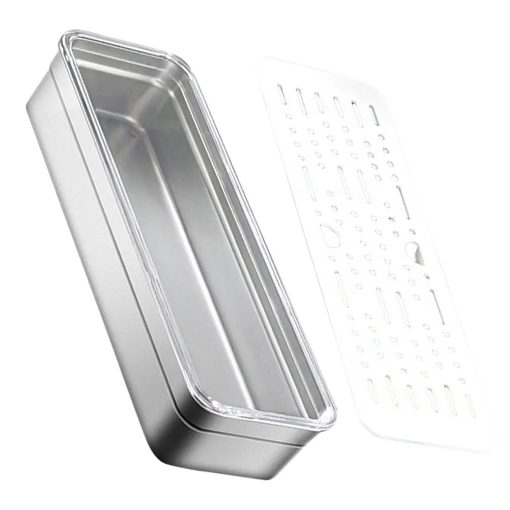 

1Set Stainless Steel Chopsticks Box Ample Space Utensil Storage Organizer for Kitchen Countertop Silverware Tray Holder Drying