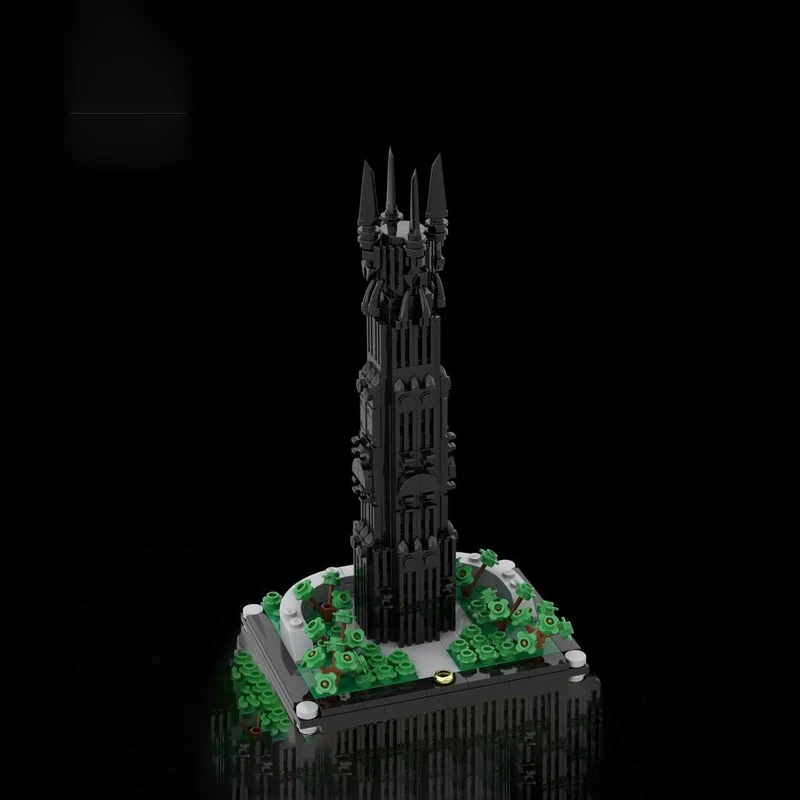 Custom MOC Building Blocks Set - Assemble the Iconic Isengard (Saruman’s) Tower Model, 341 Pieces - Imaginative Holiday Gift, Sk