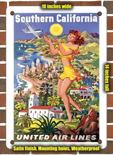 METAL SIGN - 1954 Southern California Travel - 10x14 Inches